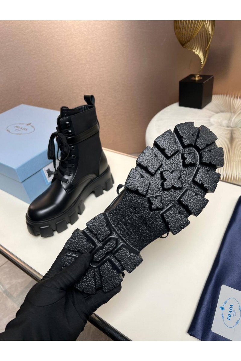 Prada Кожаные женские ботинки premium - Black