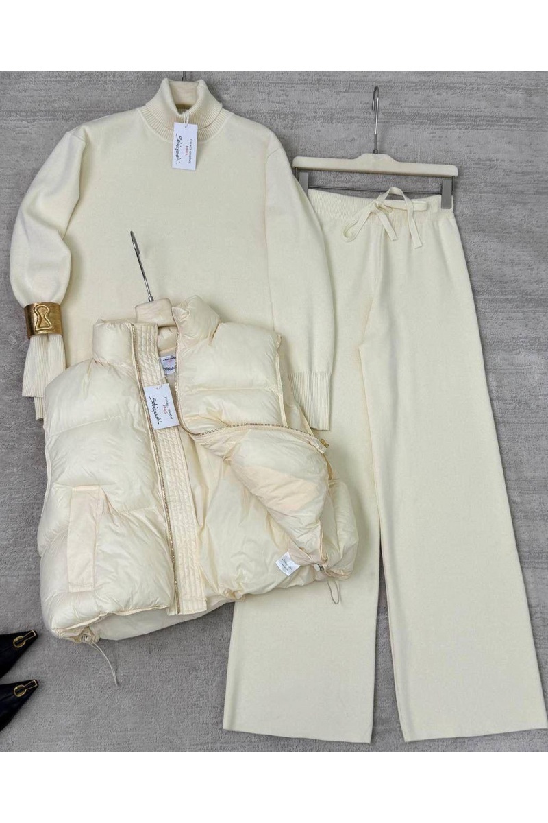 Schiaparelli Женский костюм тройка на флисе premium - White