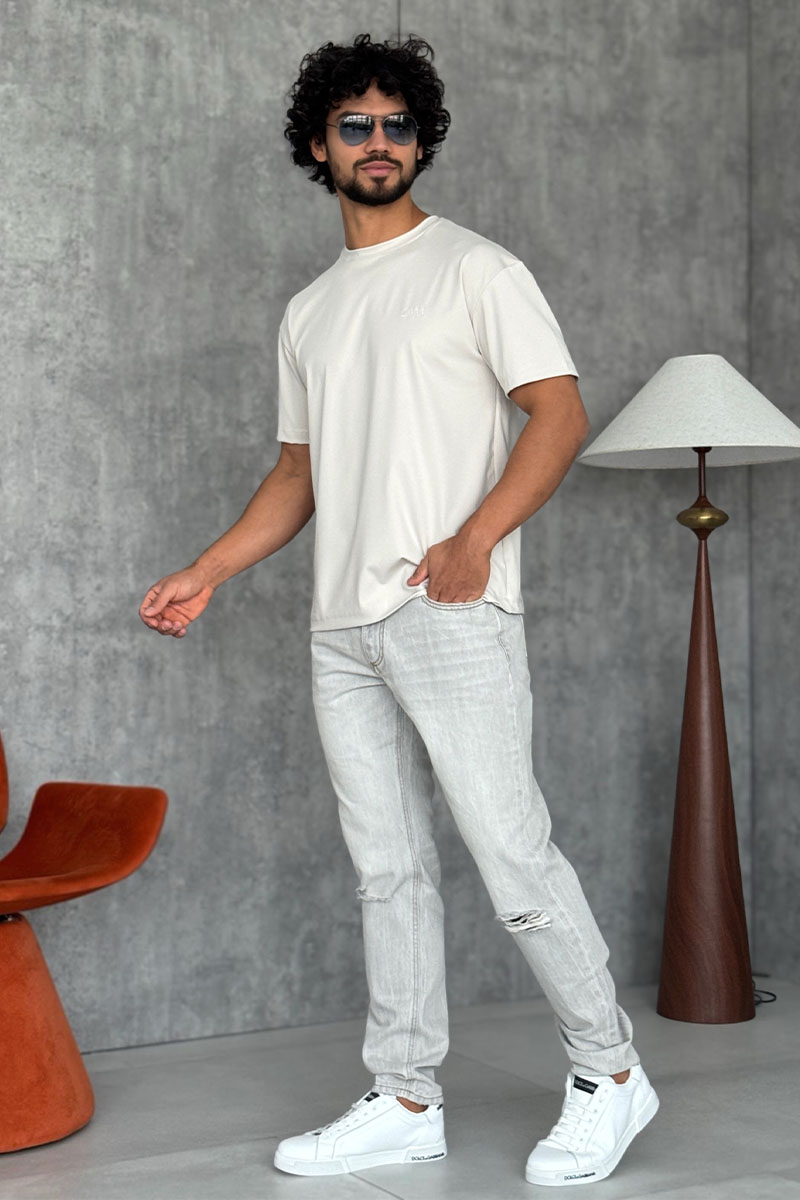 Zilli Мужская бежевая футболка 