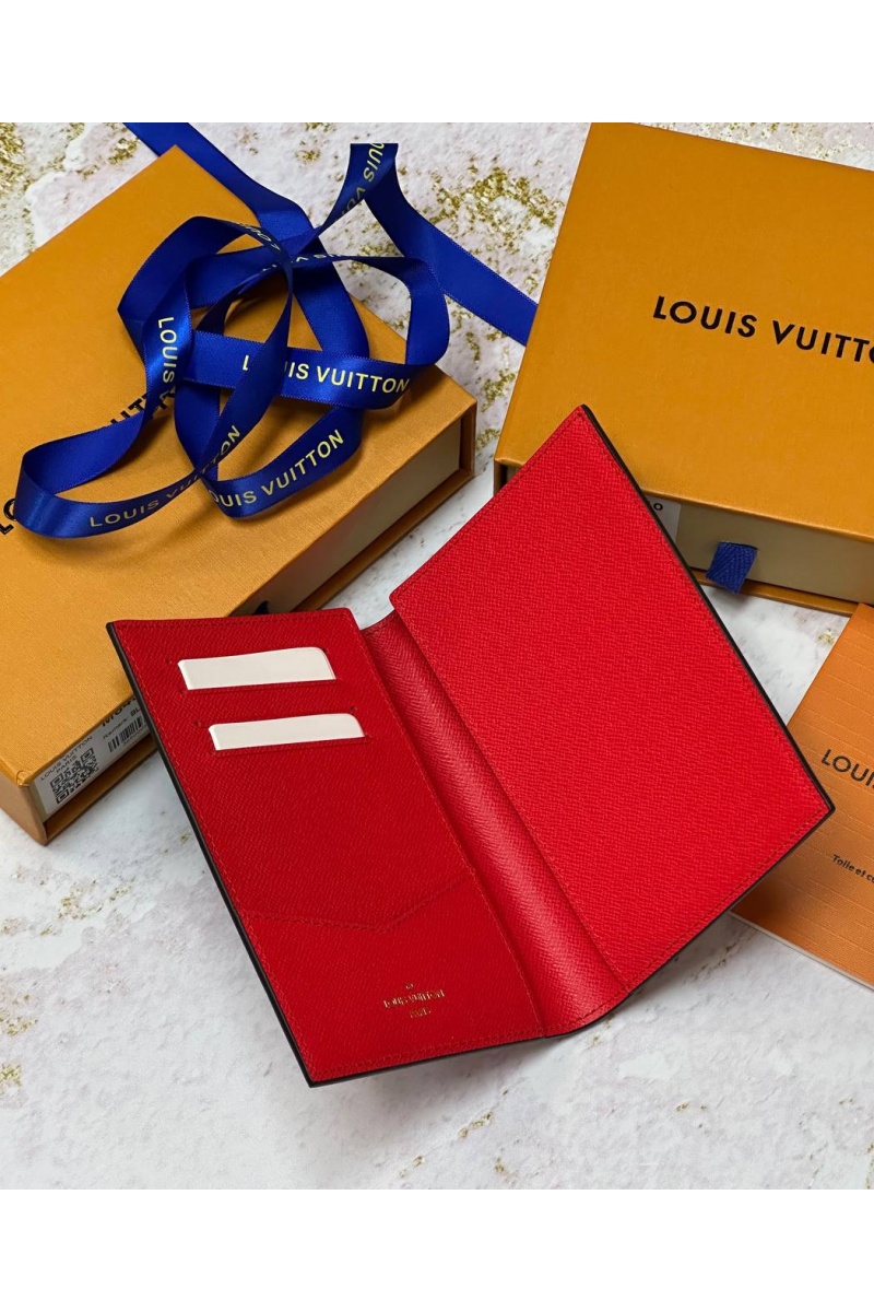 Lоuis Vuittоn Кожаная обложка для паспорта Premium 10x14x2.5 см