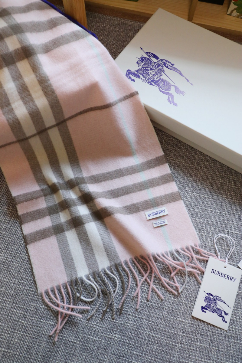 Burberry Шарф two-tone Check premium 168x30 см - Pink