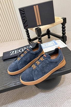 Замшевые кроссовки Triple Stitch - Blue