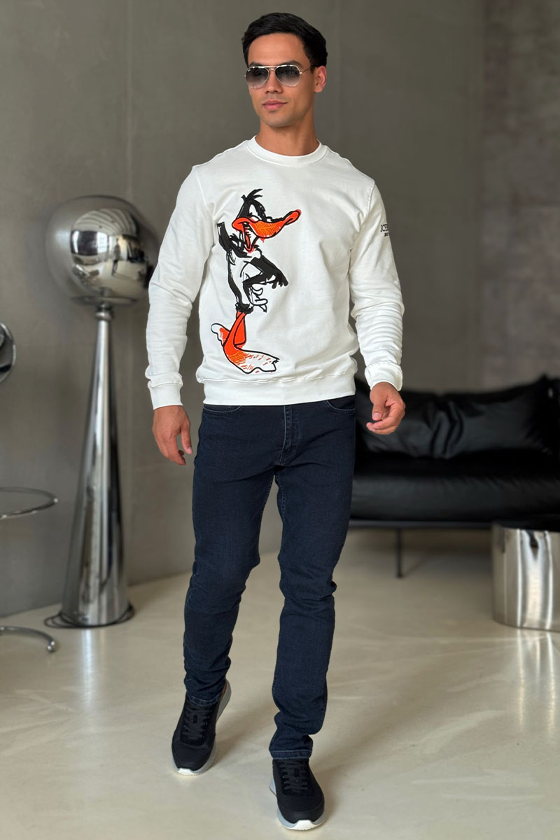 Iceberg Мужской свитшот "Daffy Duck" - White