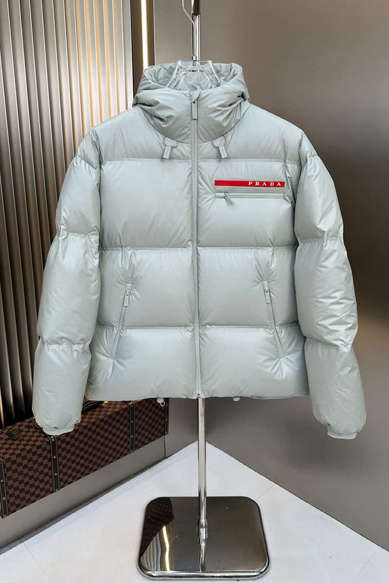 Prada Мужской пуховик Linea Rossa - Light Beige 