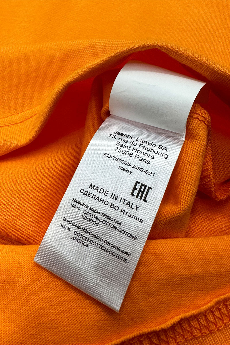 Designer Clothing Оранжевая оверсайз футболка block-lettered logo-print