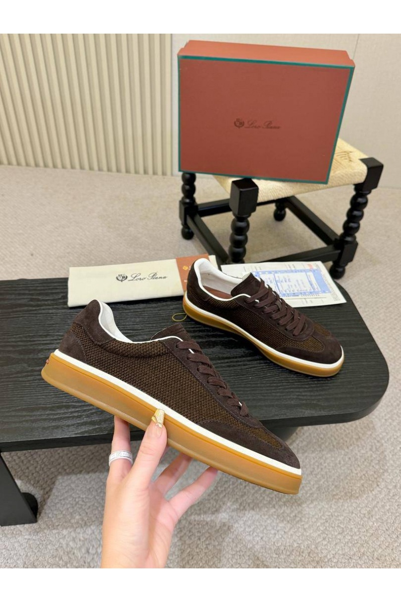Loro Piana Мужские кроссовки Tennis Walk - Brown