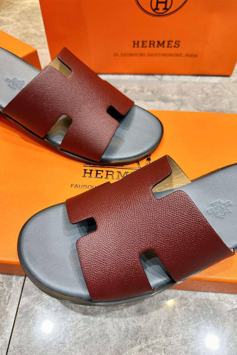 Hermes Кожаные шлёпанцы Izmir - Red