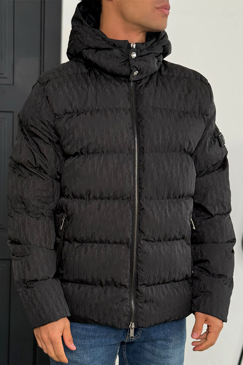 Dior Чёрная мужская куртка Oblique Technical Jacquard