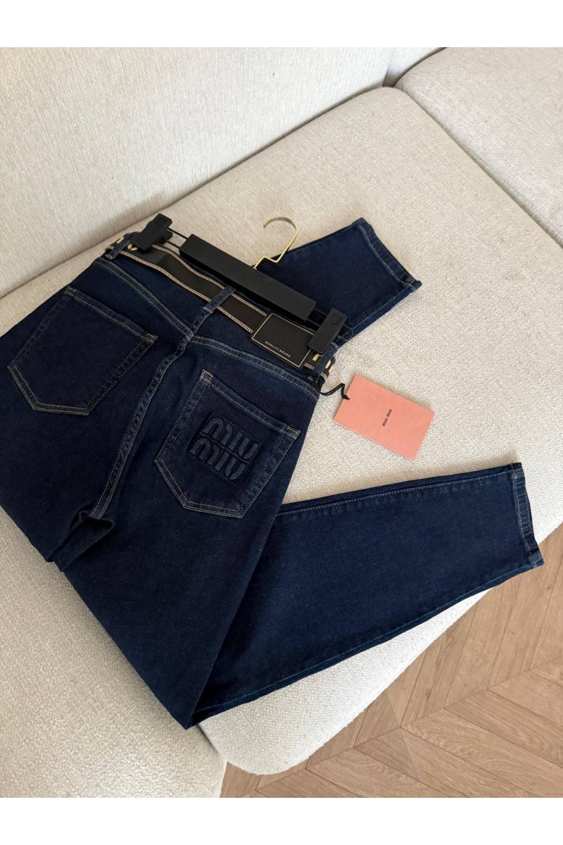 MIU MIU Женские синие джинсы 