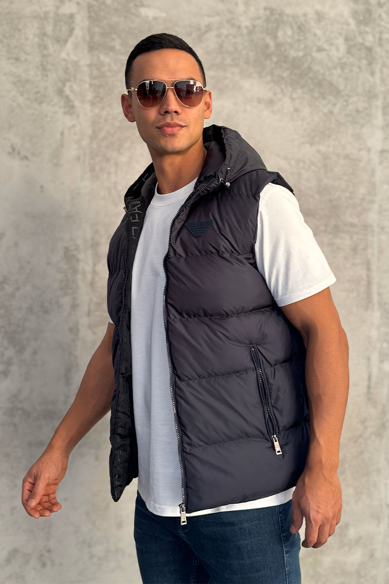 Emporio Armani EA7 Мужской тёмно-синий жилет