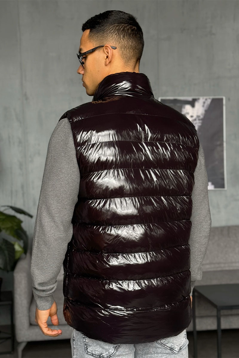 Moncler Мужская безрукавка чёрного цвета logo-patch