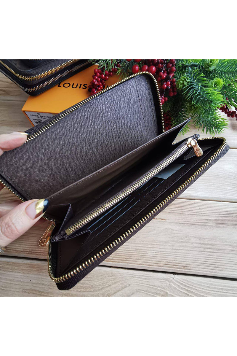 Lоuis Vuittоn Кожаное портмоне Damier 21x12 см