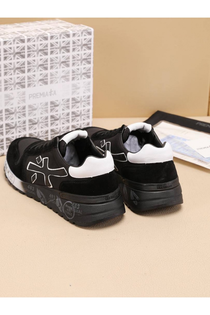 Premiata Комбинированные кроссовки Mick - Black