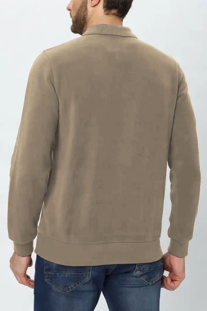 Tommy Hilfiger Бежевое поло с длинным рукавом