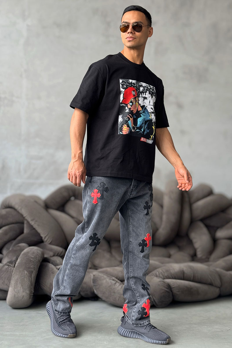 Balenciaga Чёрная оверсайз футболка