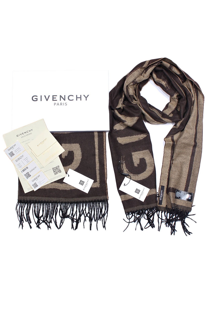 Givenchy Брендовый шарф с логотипом 185x35 см