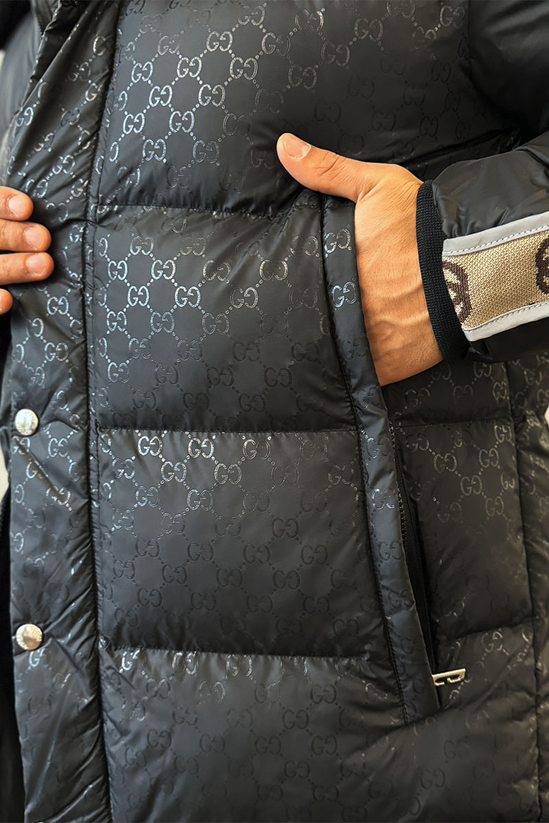 Gucci Мужская чёрная парка GG Monogram