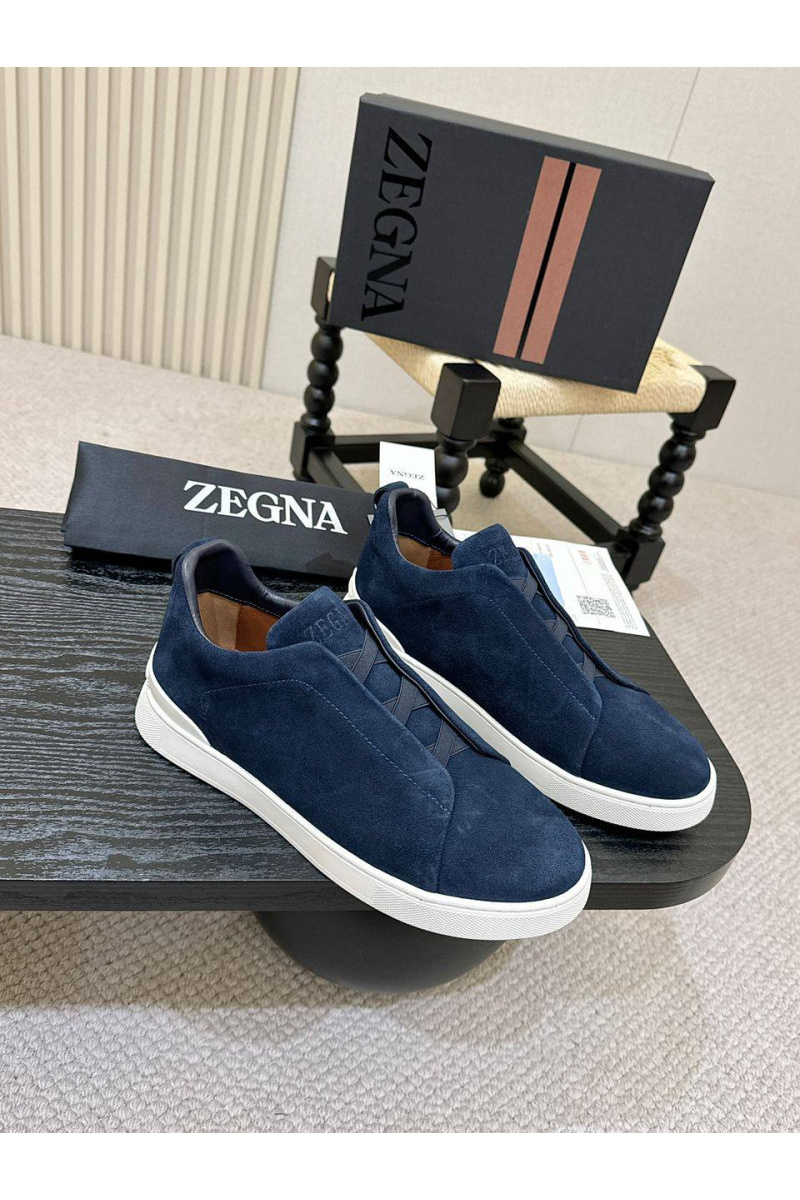 Zegna Мужские кроссовки Triple Stitch - Navy