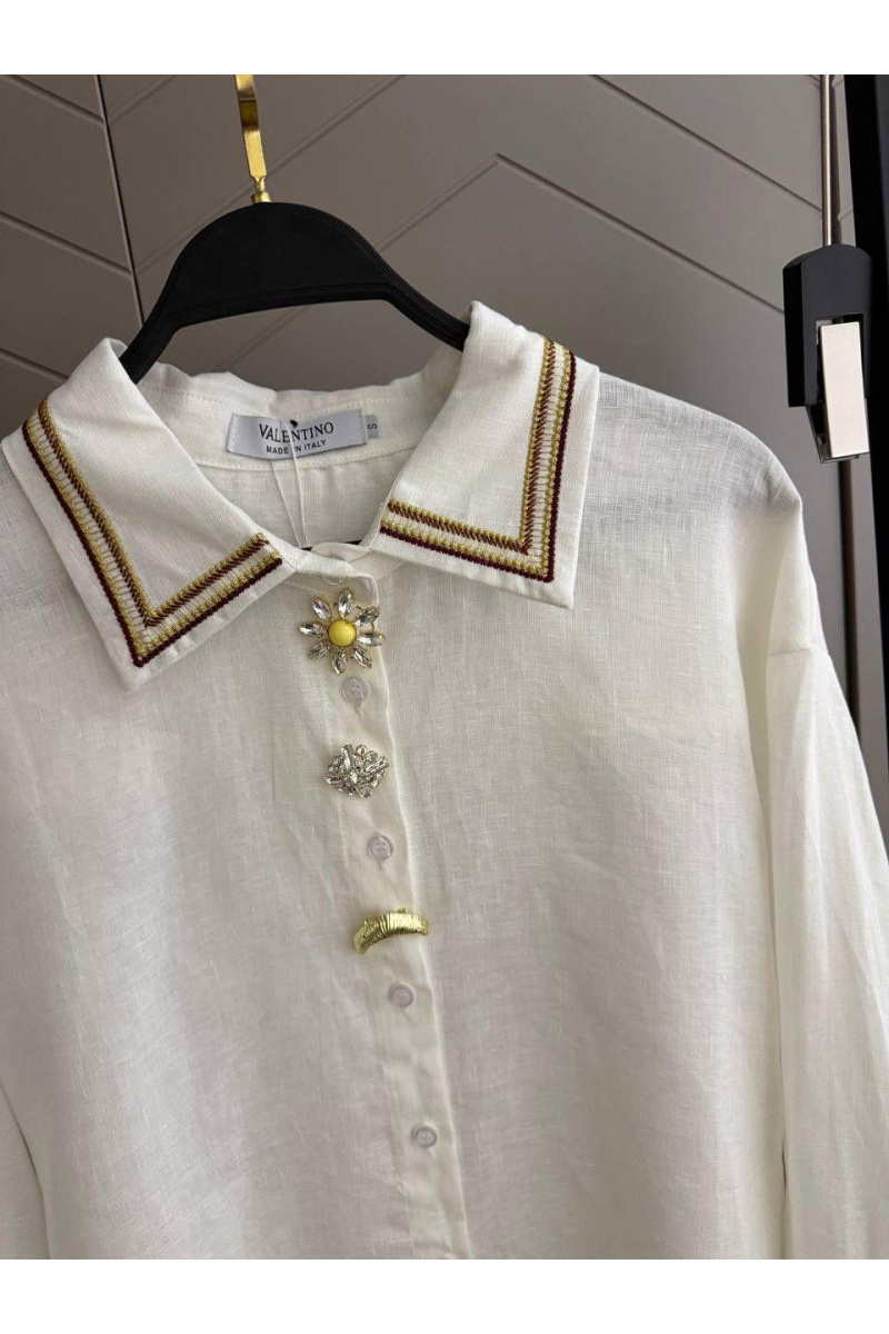 Valentino Женская белая рубашка premium