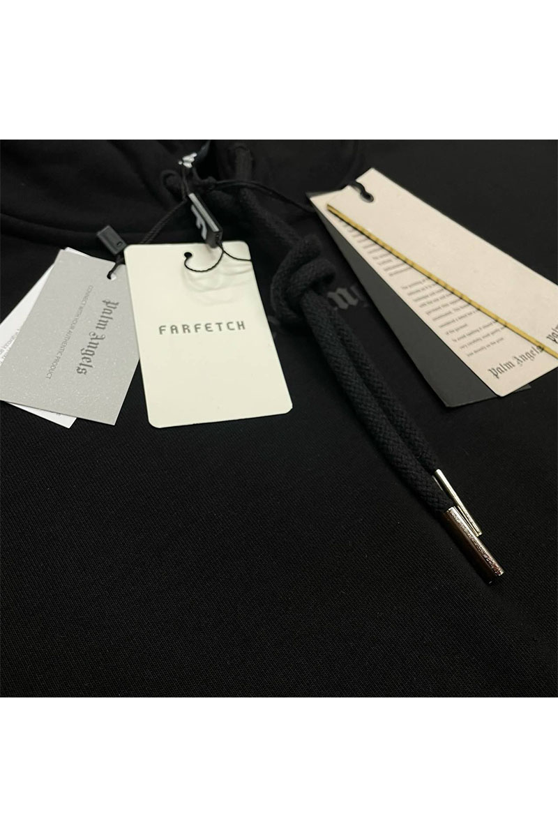 Palm Angels Чёрное оверсайз худи Classic logo-print 