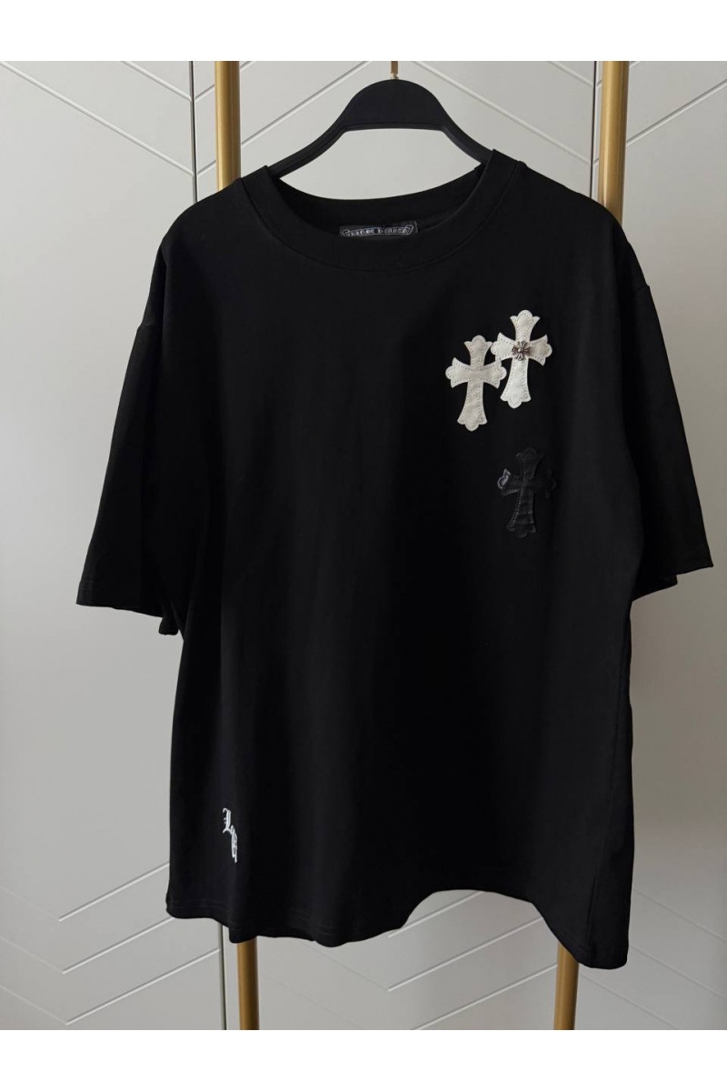 Chrome Hearts Женская оверсайз футболка чёрного цвета premium