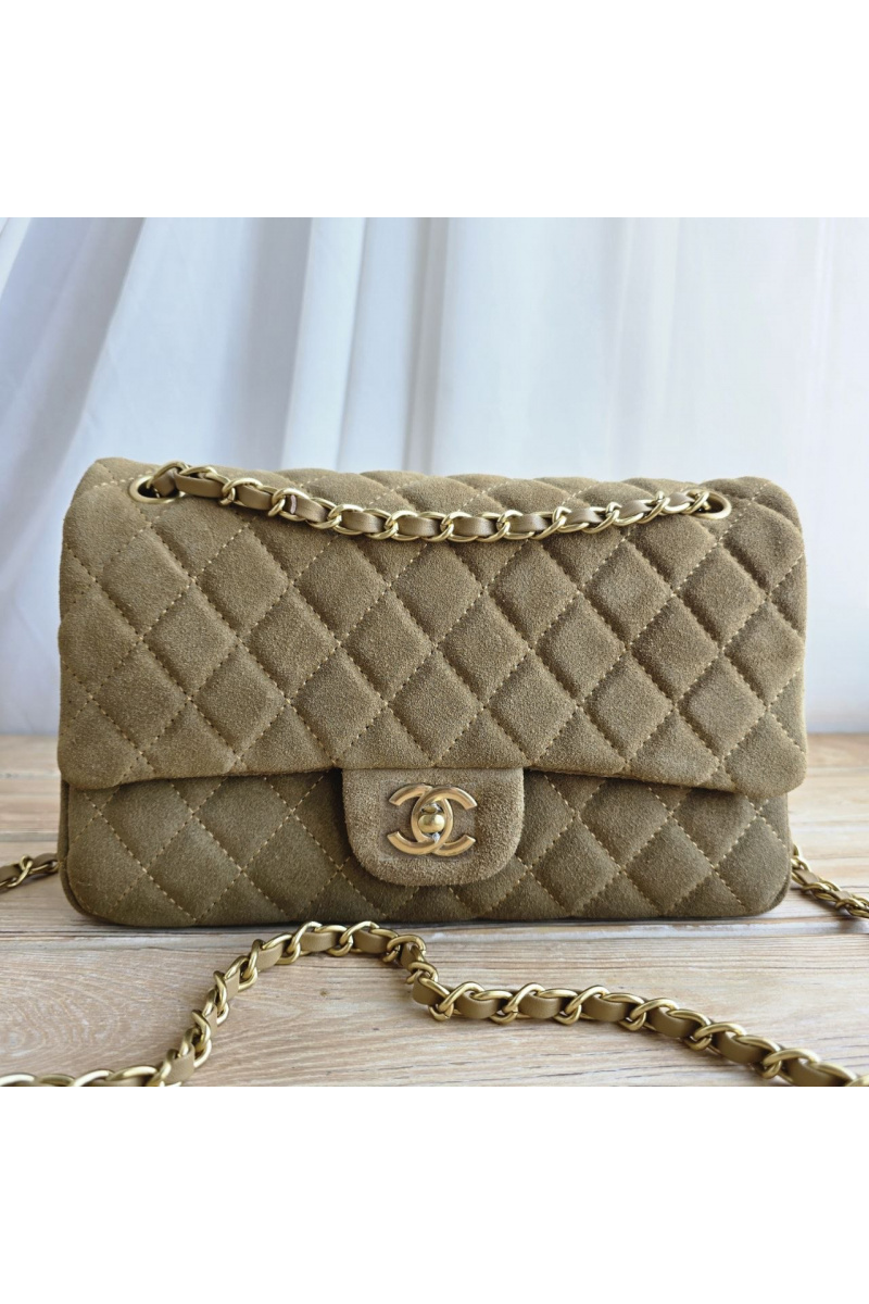 Chаnеl Замшевая сумка Classic Double Flap 25x14 см