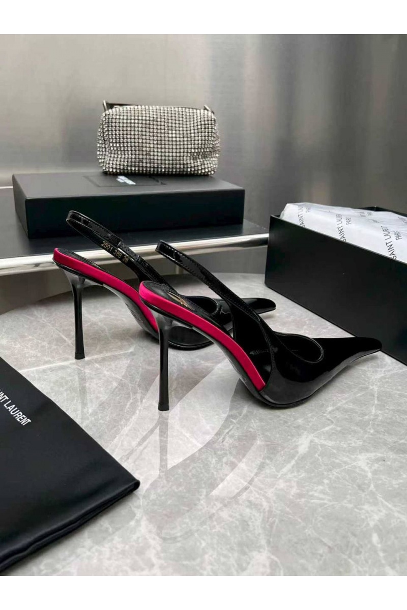 Yves Saint Laurent Женские кожаные туфли на каблуке premium