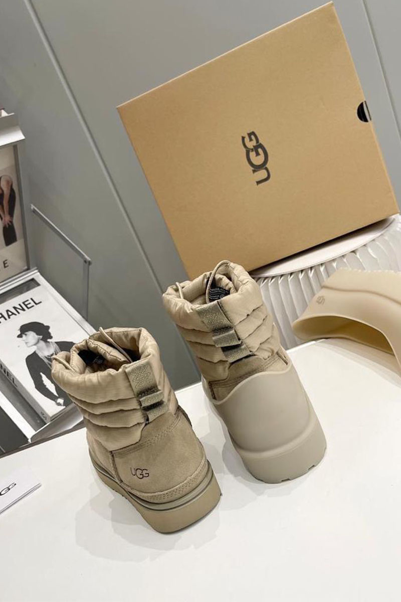 UGG Ботинки с мехом Classic Mini Lace-Up - Dune