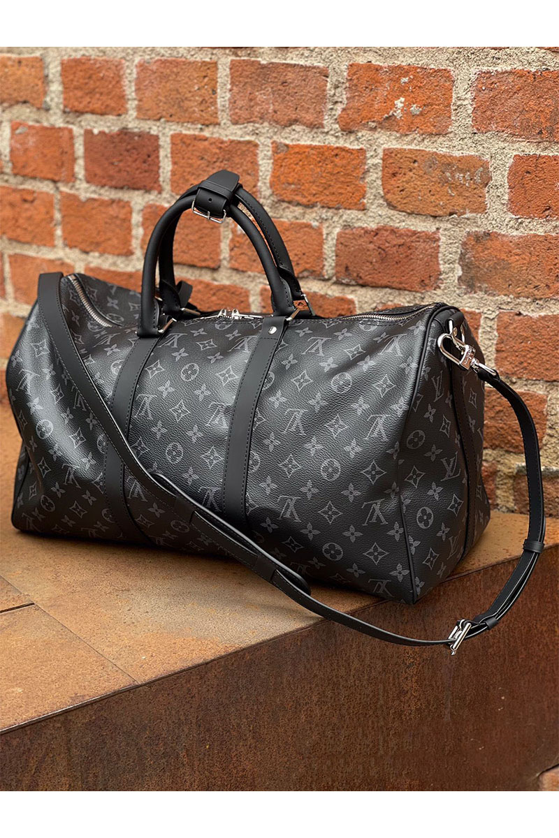 Lоuis Vuittоn Дорожная сумка Keepall Monogram Eclipse 50x28 см