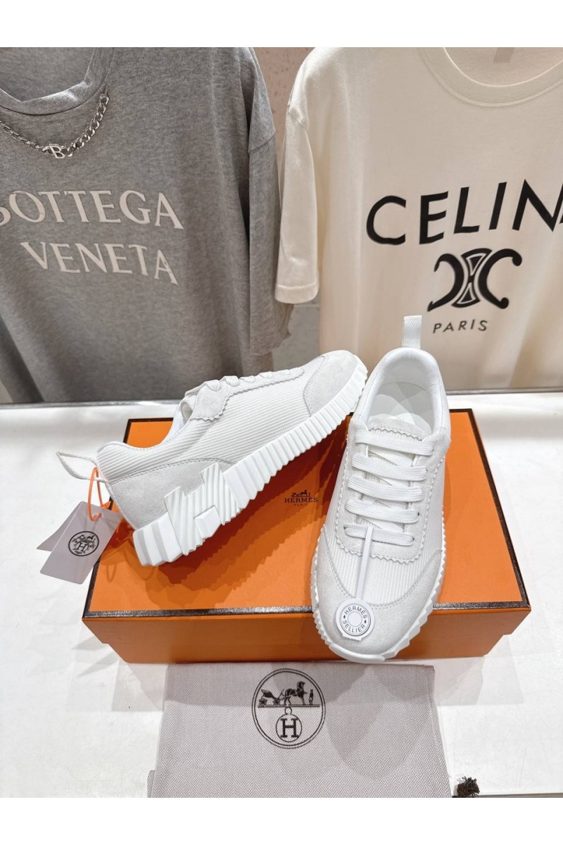 Hermes Женские кроссовки Bouncing  premium - White