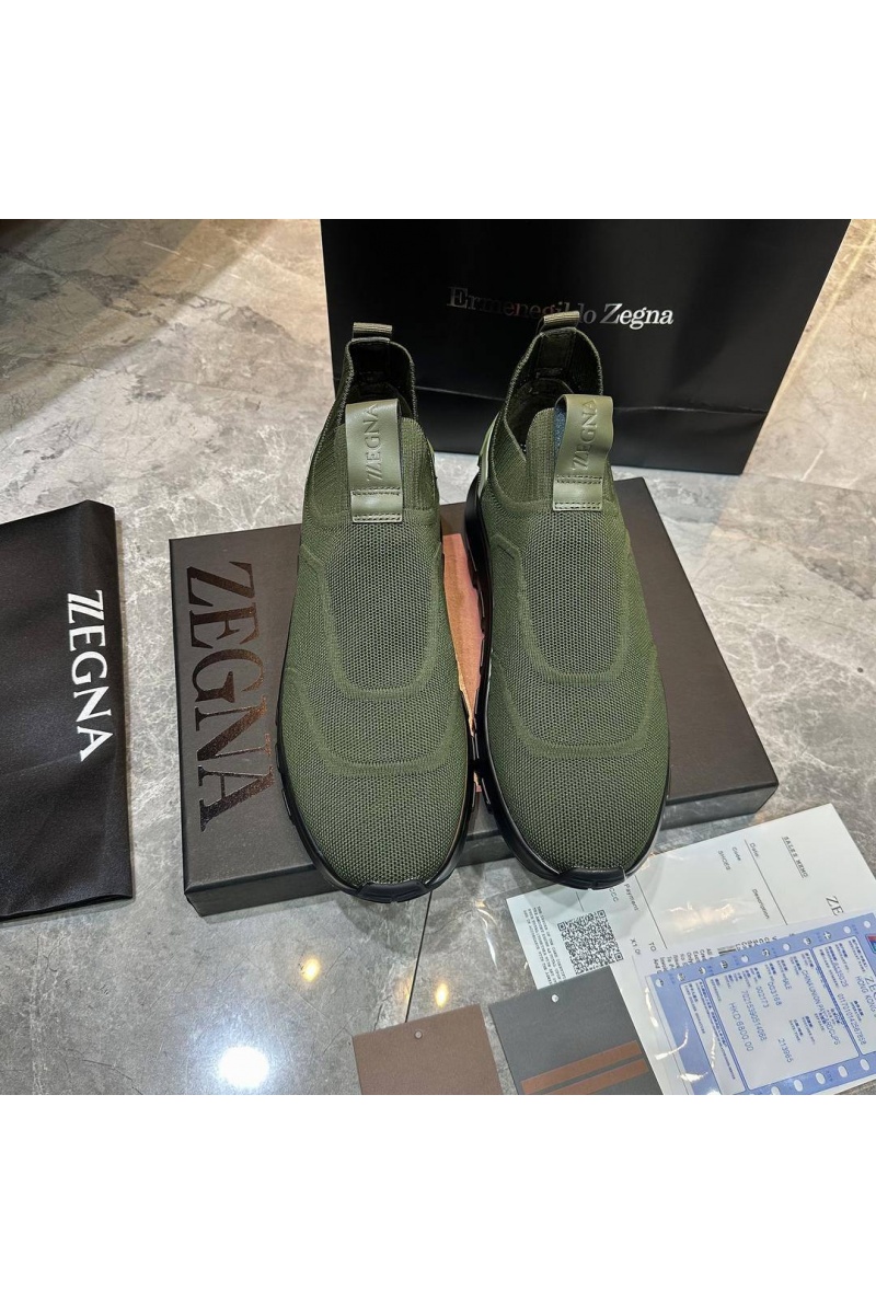 Zegna Мужские текстильные кроссовки 