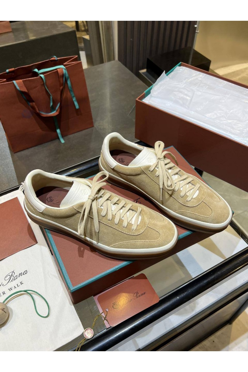 Loro Piana Женские замшевые кроссовки  Premium - Beige