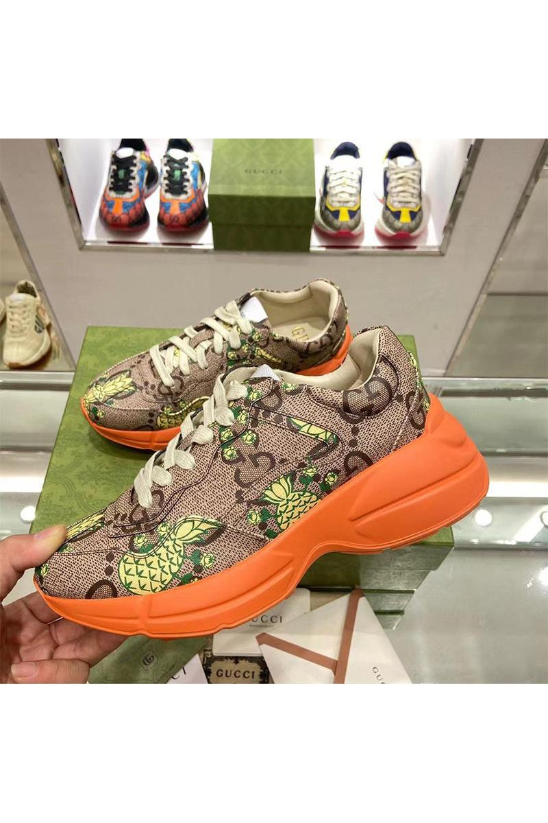 Gucci Женские кроссовки GG Rhyton "Pineapple"