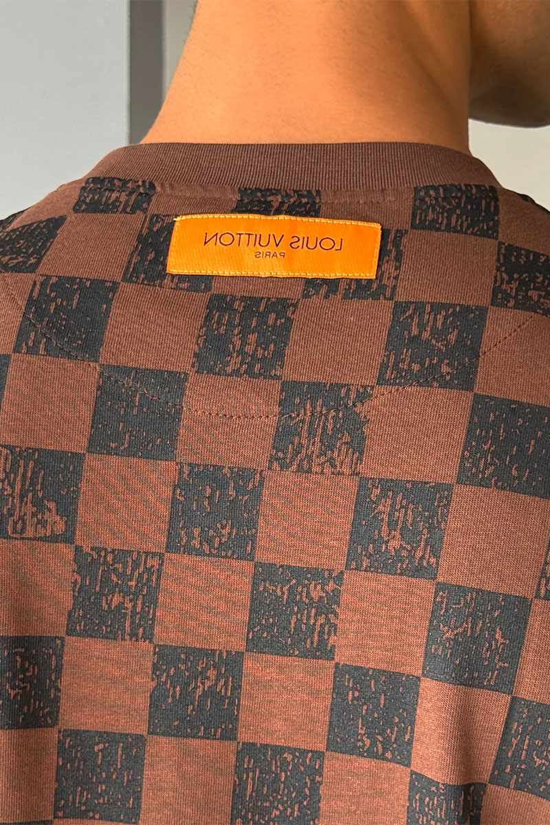 Lоuis Vuittоn Мужская брендовая футболка Damier - Brown