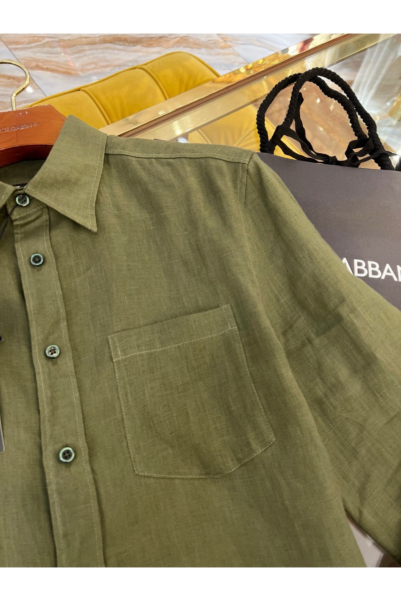 Dоlсе & Gаbbаnа Льняная рубашка Premium - Khaki