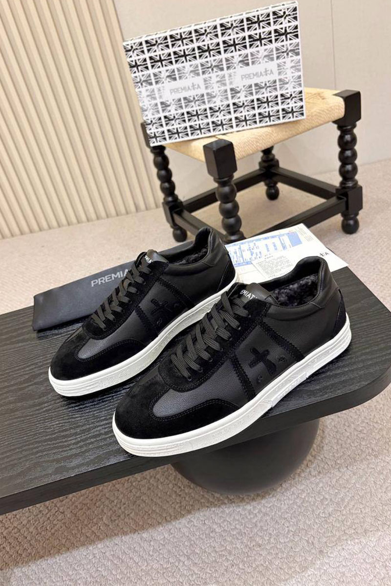 Premiata Комбинированные кроссовки с мехом Bonnie