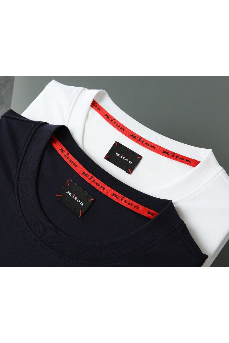 Kiton Мужская белая футболка premium