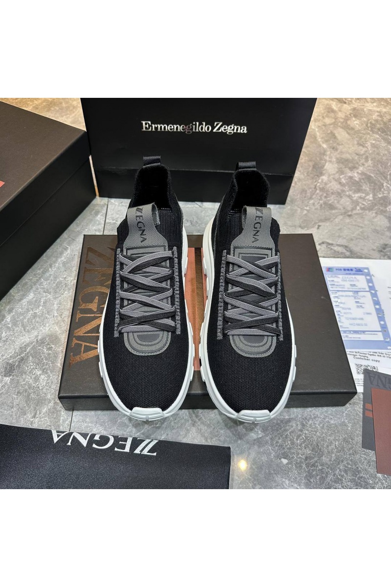 Zegna Мужские текстильные кроссовки 