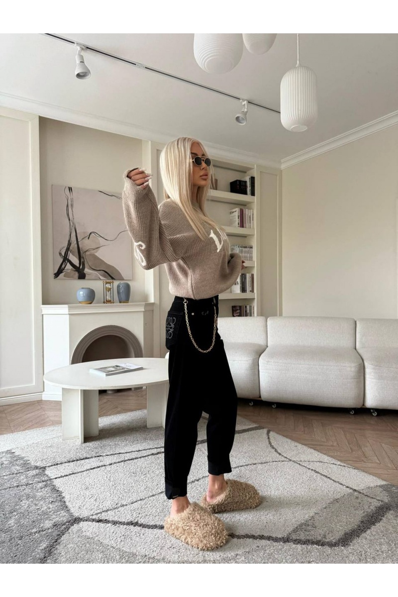Loewe Женские чёрные джинсы 