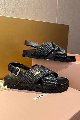 Женские кожаные сандалии Premium - Black