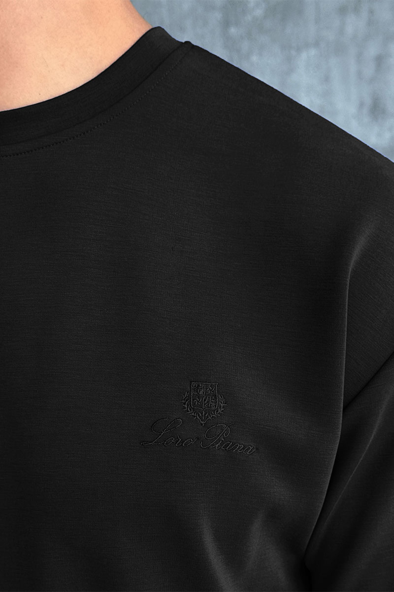 Loro Piana Мужская чёрная футболка 