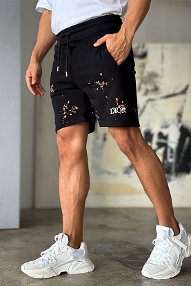 Чёрные шорты Paint Splatter 