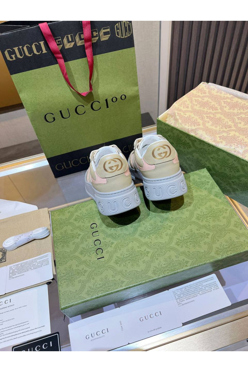 Gucci Женские кроссовки Chunky B Premium - Beige / Grey