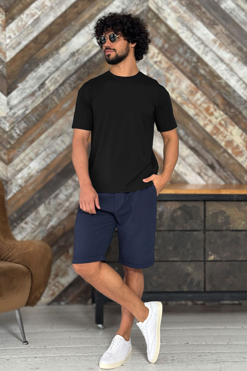 Zegna Мужская чёрная футболка logo-embroidered