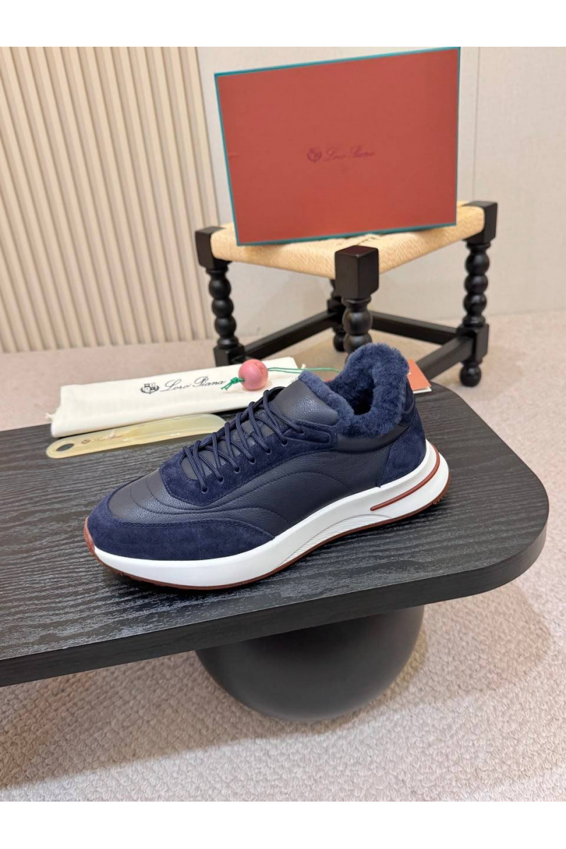 Loro Piana Кроссовки с мехом Week End Walk Evo premium