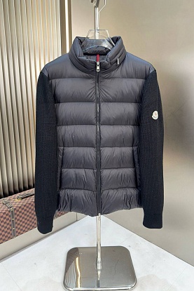 Мужская вязаная куртка logo-patch - Black