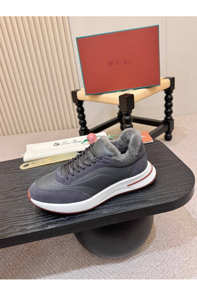 Loro Piana Кроссовки с мехом Week End Walk Evo premium