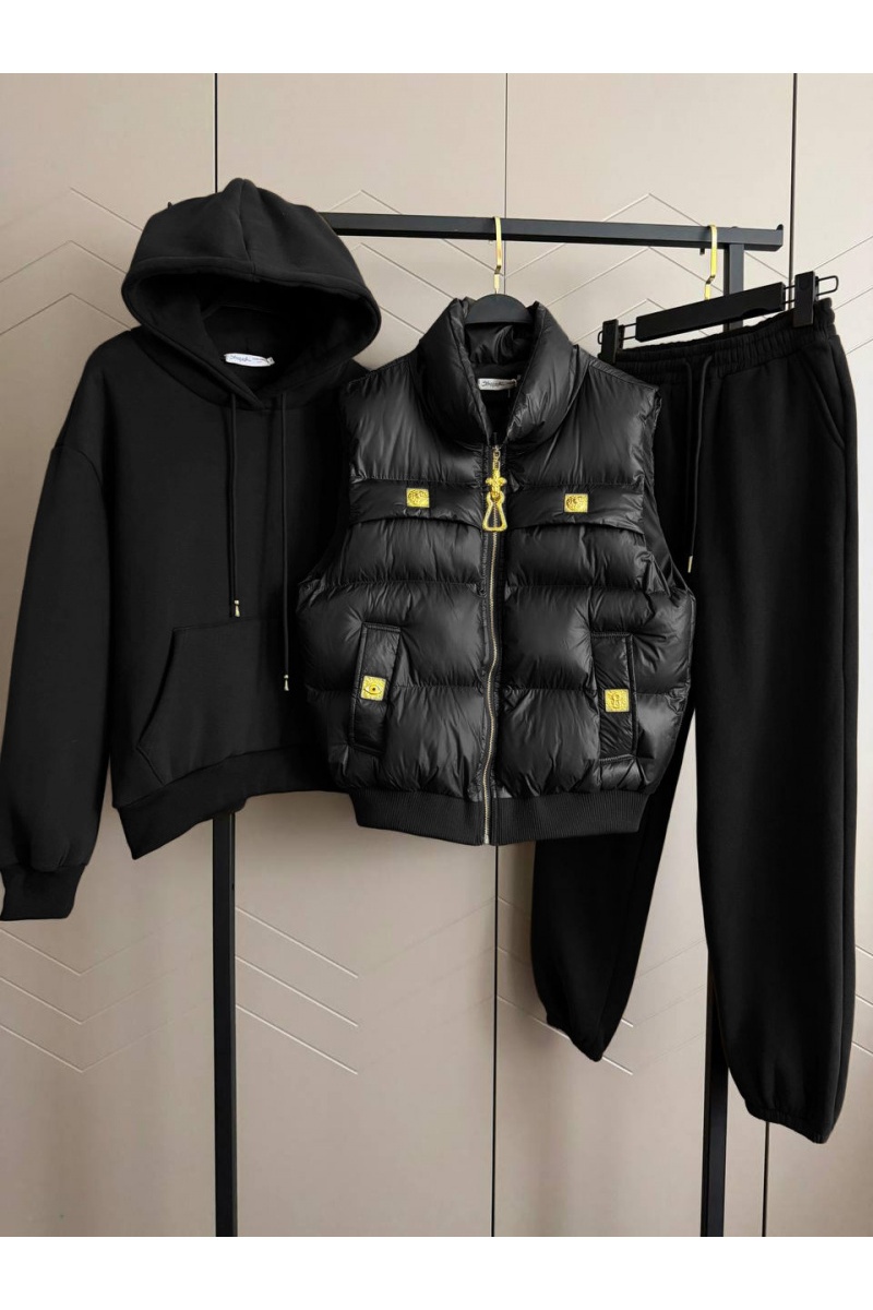 Schiaparelli Женский костюм тройка на флисе Premium - Black