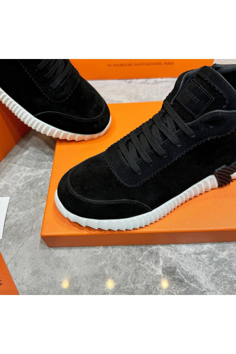 Hermes Кроссовки с мехом Bouncing high-top - Black / White