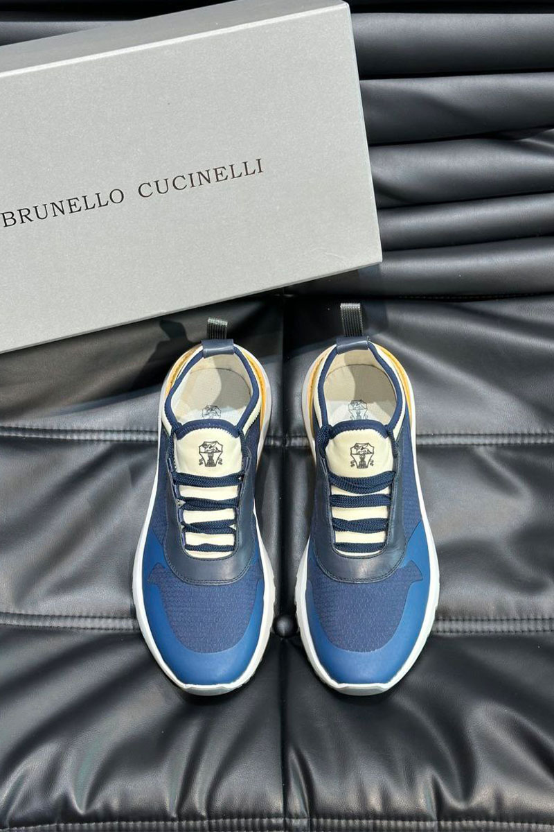 Brunеllо Сuсinеlli Комбинированные кроссовки panelled-design - Blue